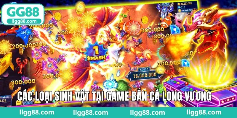 Các loài sinh vật biển trong bắn cá long vương online